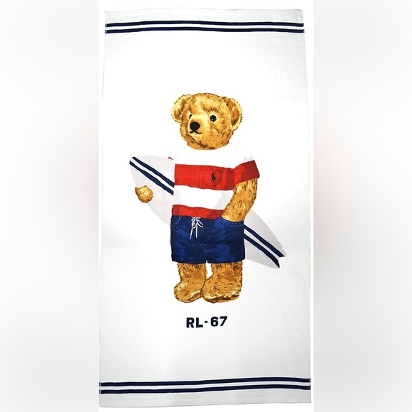 Brand new Polo Ralph Lauren Bear Beach Towel - Picture 1 of 6